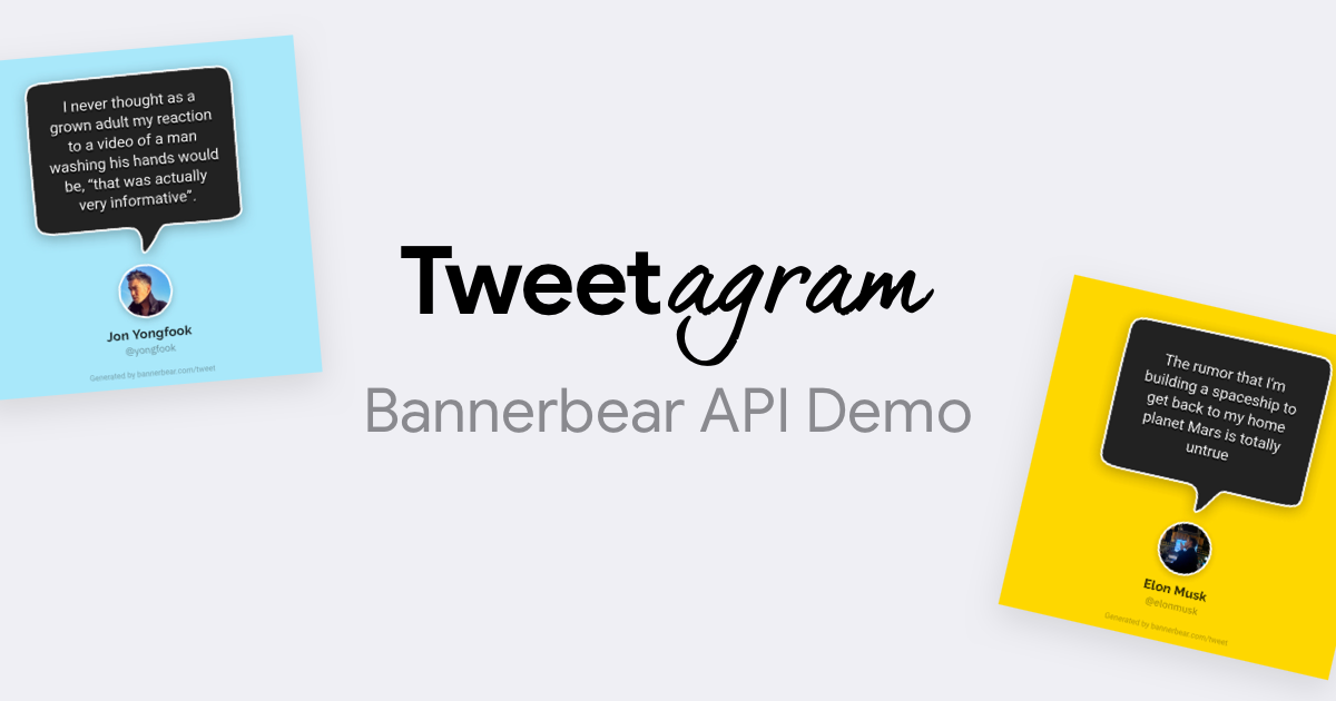Tweetagram! a free Bannerbear API Demo
