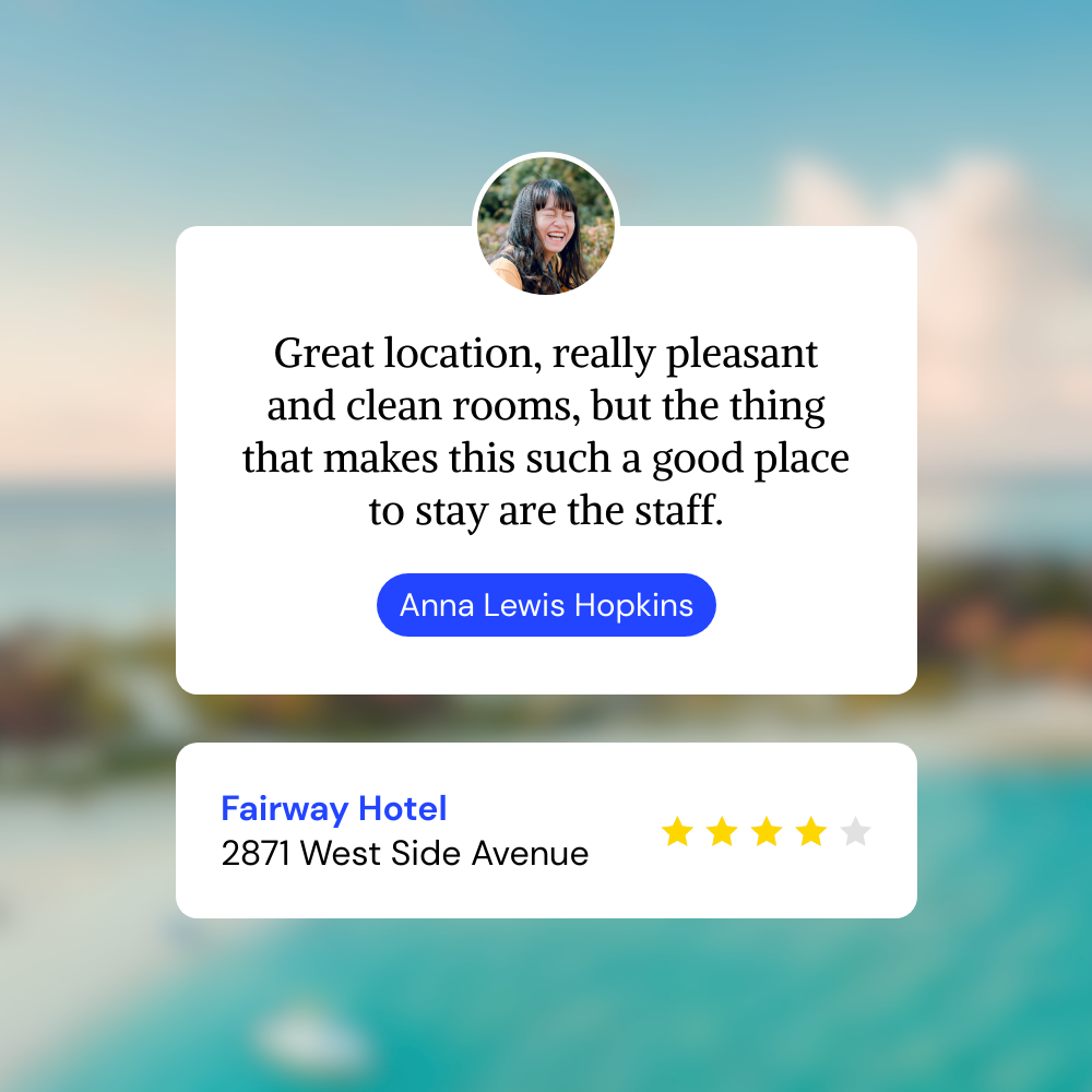 Bannerbear Travel Review template